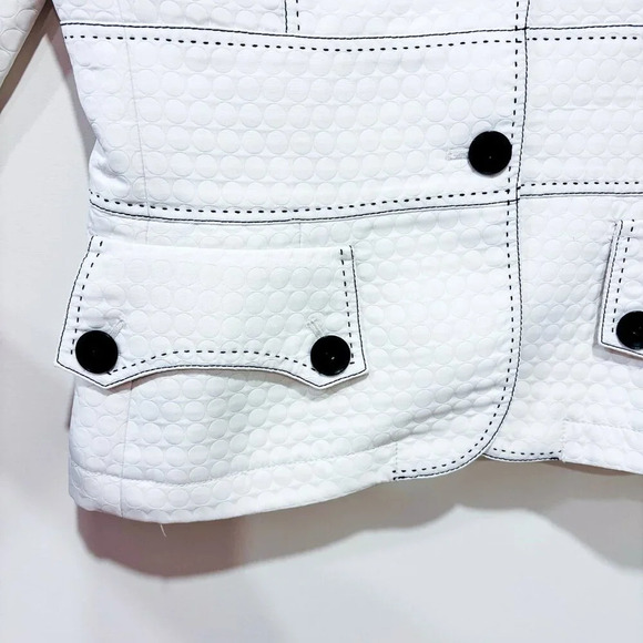 NIPON BOUTIQUE Vintage white  textured blazer - Picture 6 of 8
